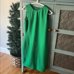 Calvin Klein Vibrant Green Midi Dress fully lined
